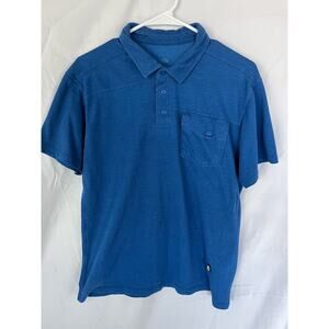The North Face Men's polo short sleeve pocket cotton blend, blue, size Large